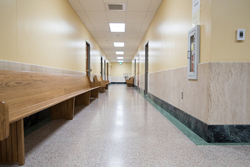 Commercial hallway